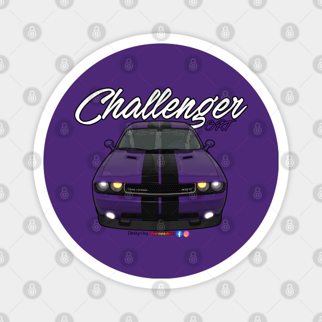 Challenger SRT8 Purple by pjesusart Magnet by PjesusArt